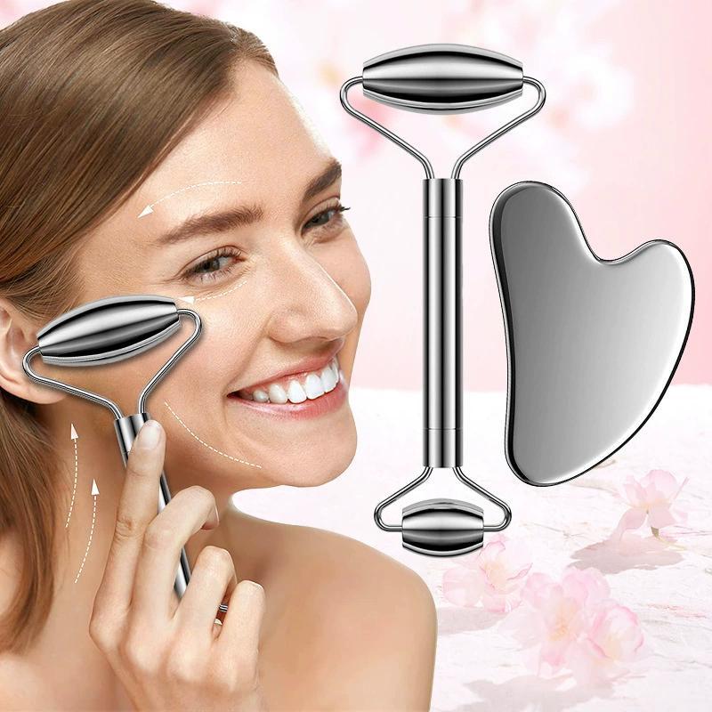 Stainless Steel Facial Massager Scraper Set